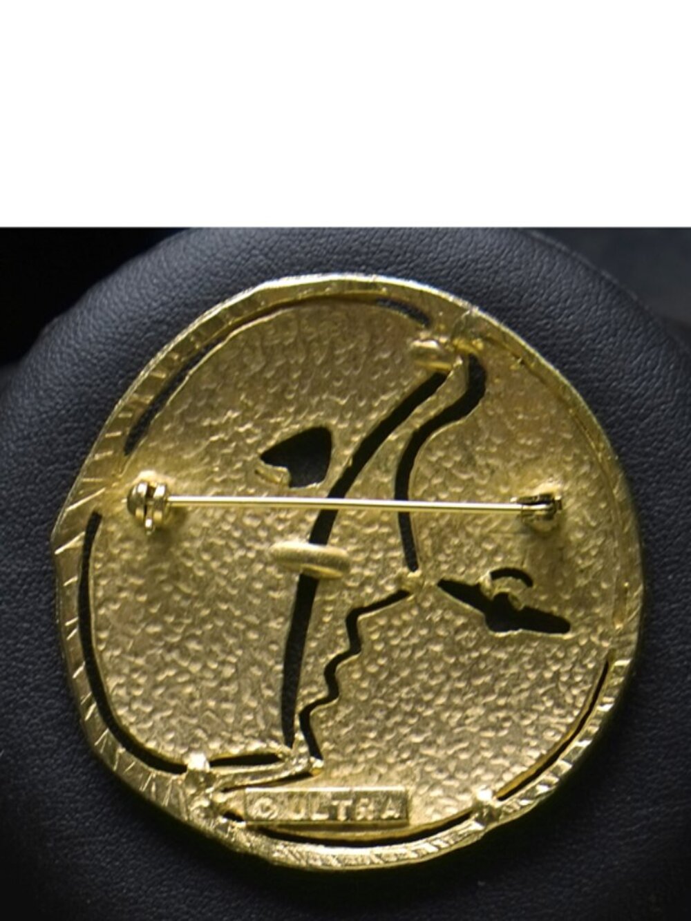 Vintage Ultracraft moon and sun faces brooch - Picture 4 of 5